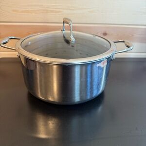Hexclad 8qt Stock Pot with Glass Lid